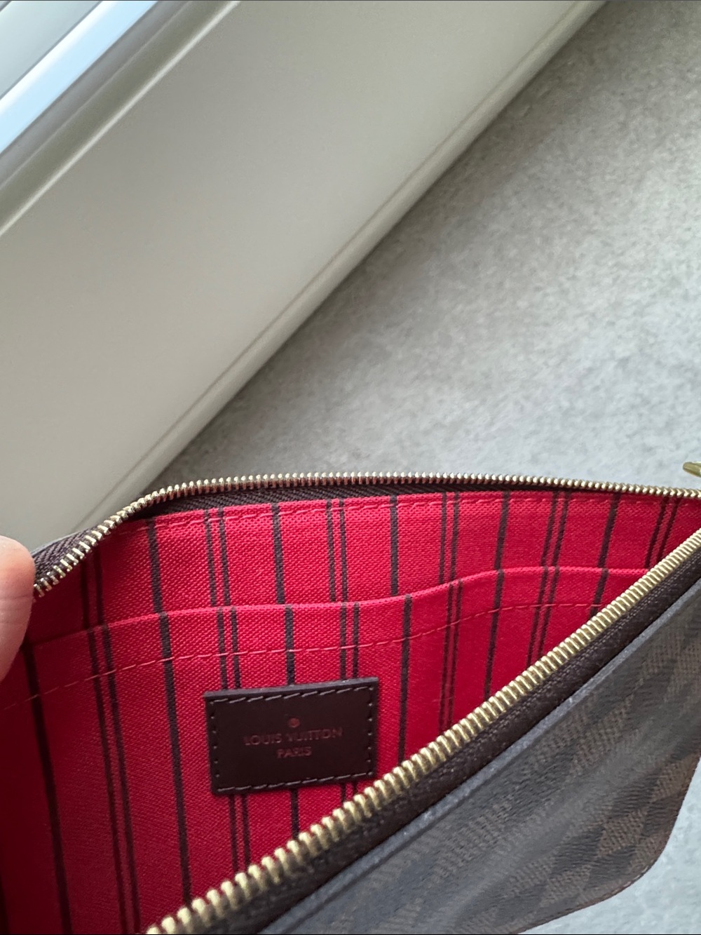 Louis Vuitton Brown Damier Ebene Clutch Wristlet - Picture 3 of 5